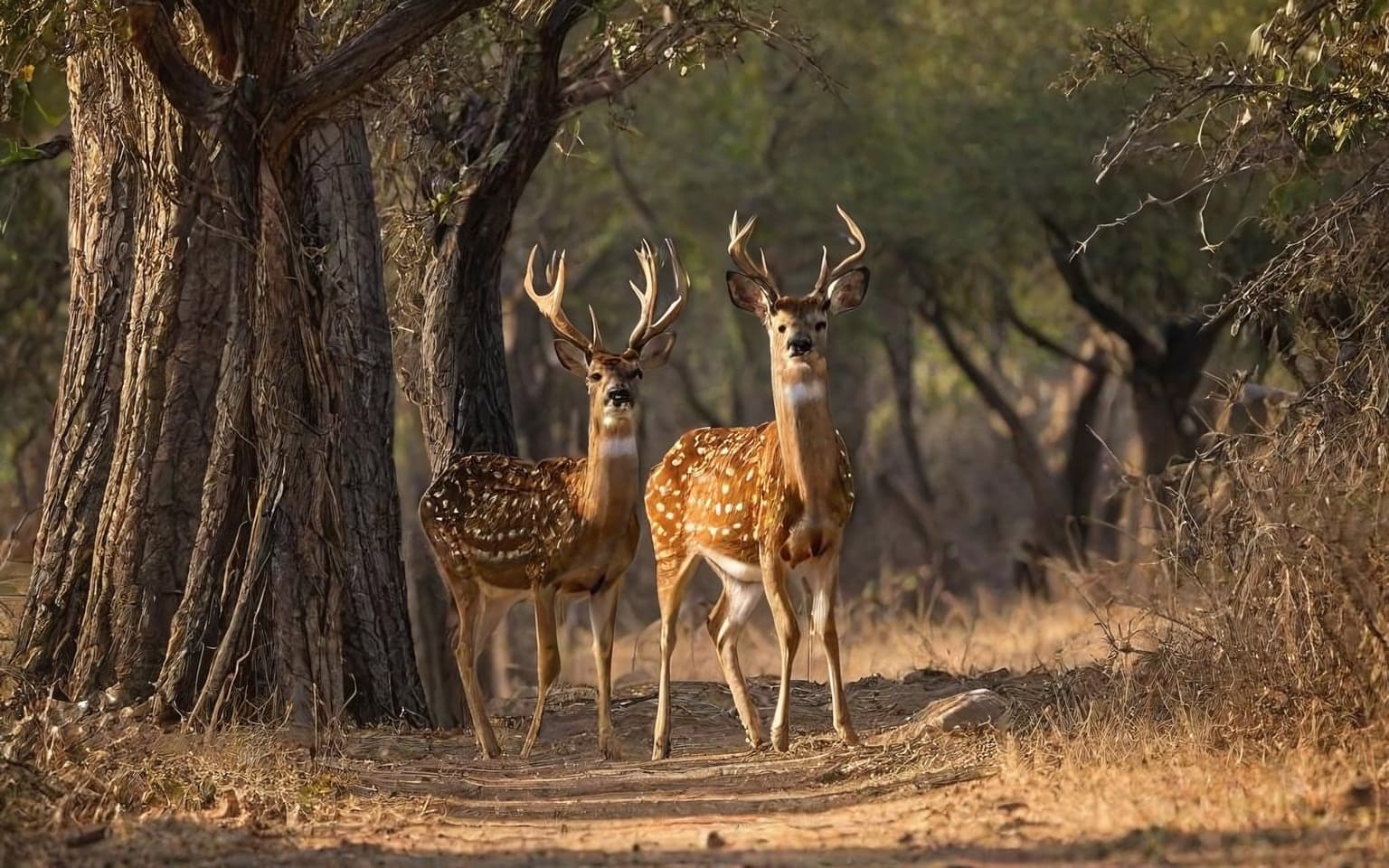 Representative AI illustration of Spotted deer