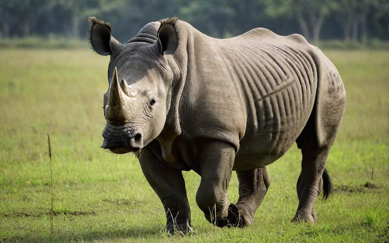 Representative AI illustration of One horned rhino