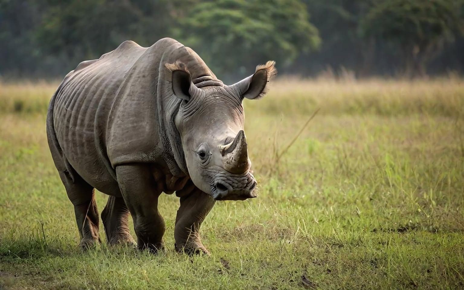 Representative AI illustration of One horned rhino