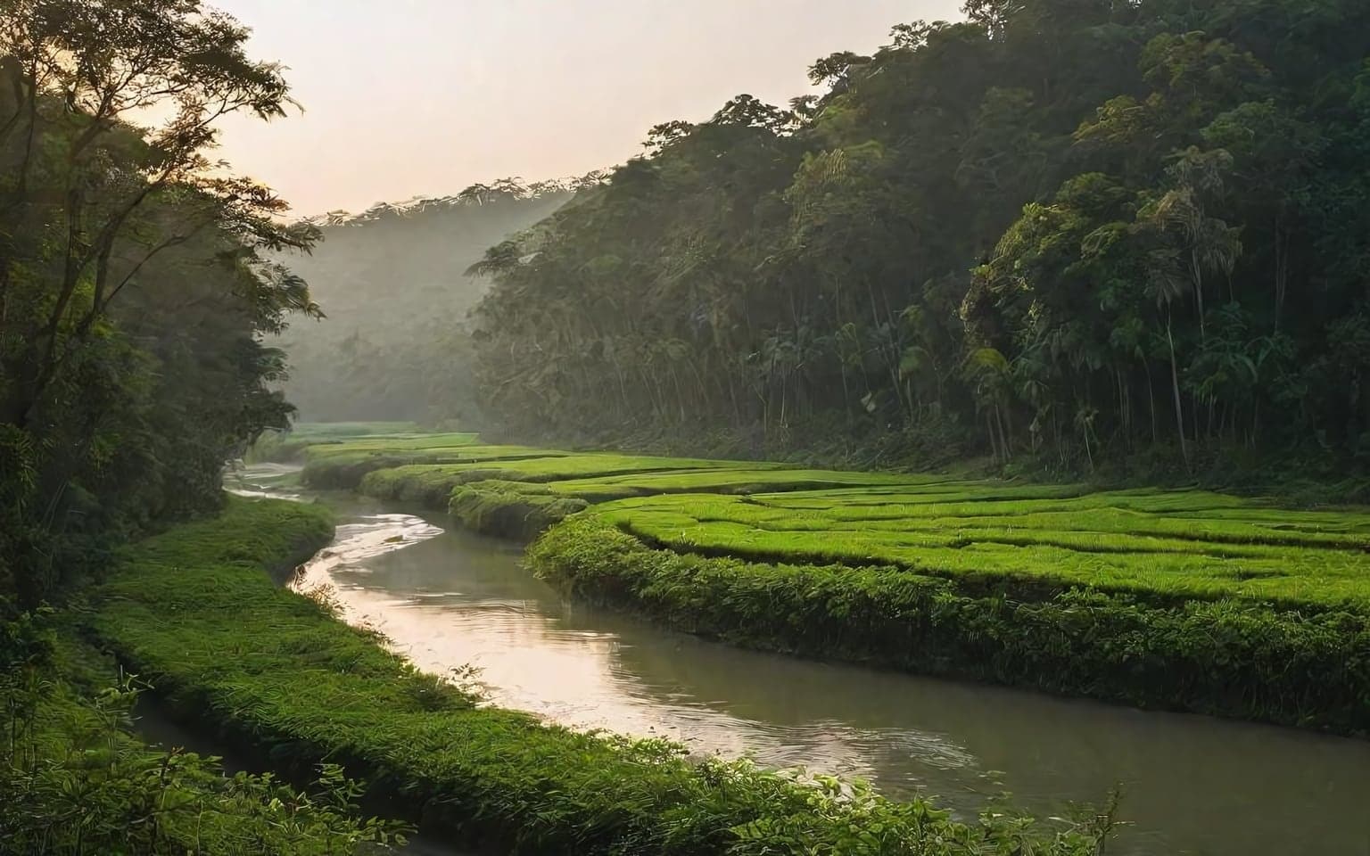 Representative AI illustration of Forest river