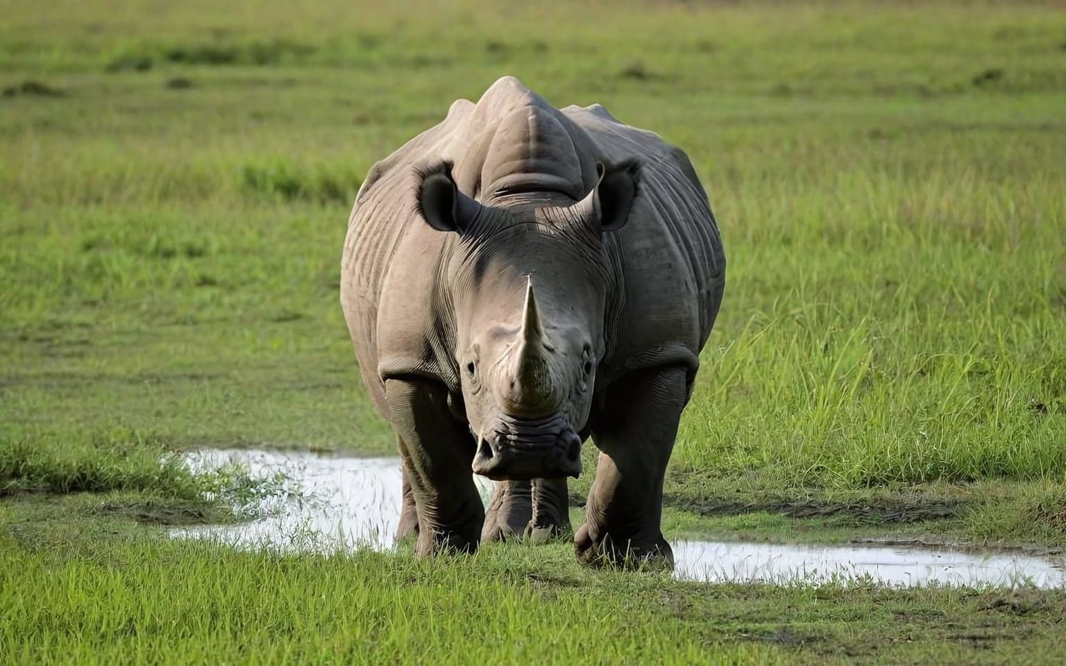 Representative AI illustration of One horned rhino