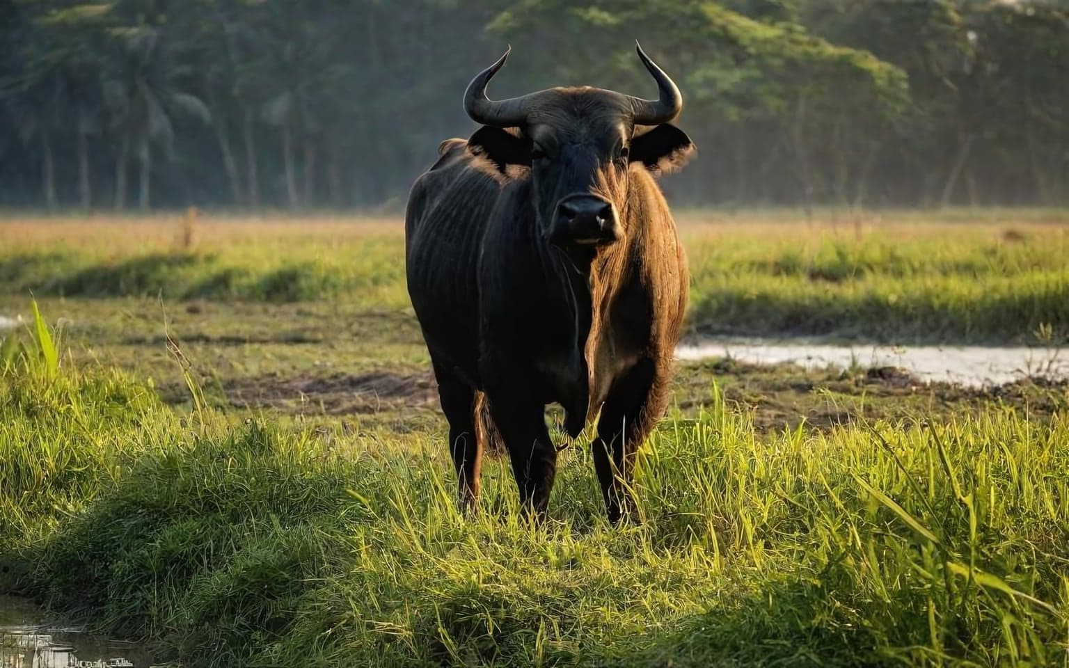 Representative AI illustration of Wild water buffalo