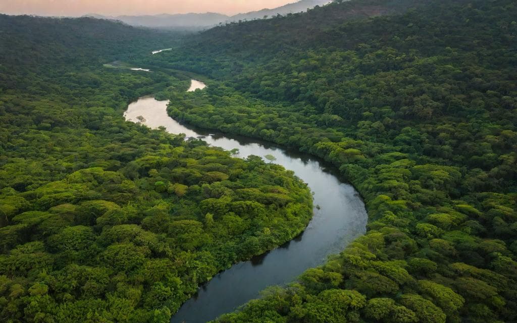 Representative AI illustration of Forest river