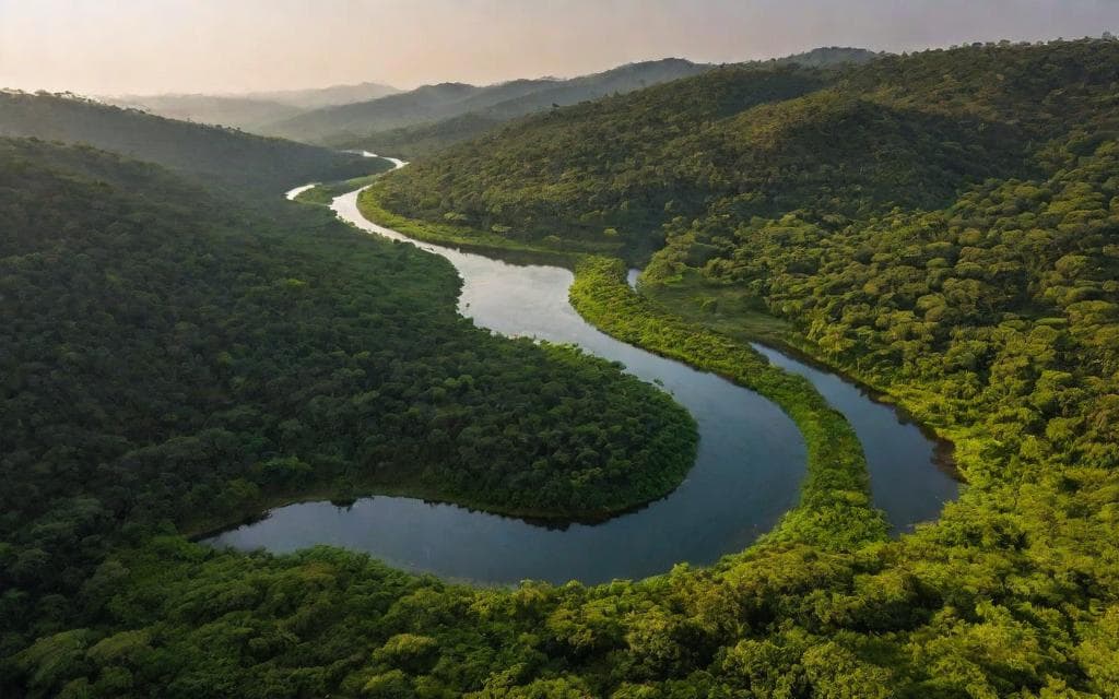 Representative AI illustration of Forest river