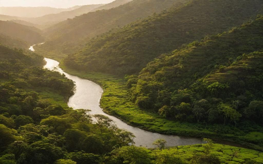 Representative AI illustration of Forest river
