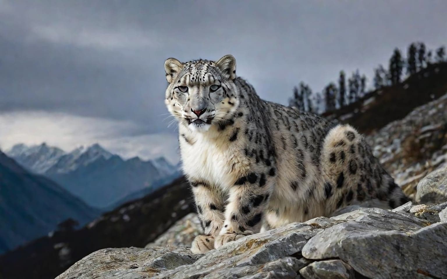 Representative AI illustration of Snow leopard