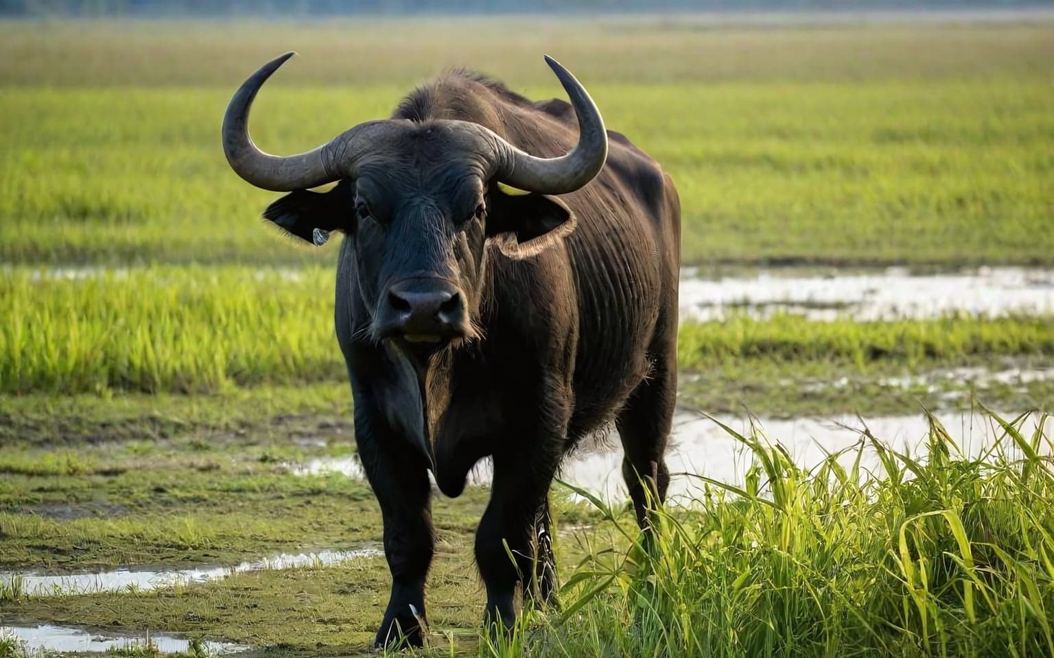 Representative AI illustration of Wild water buffalo