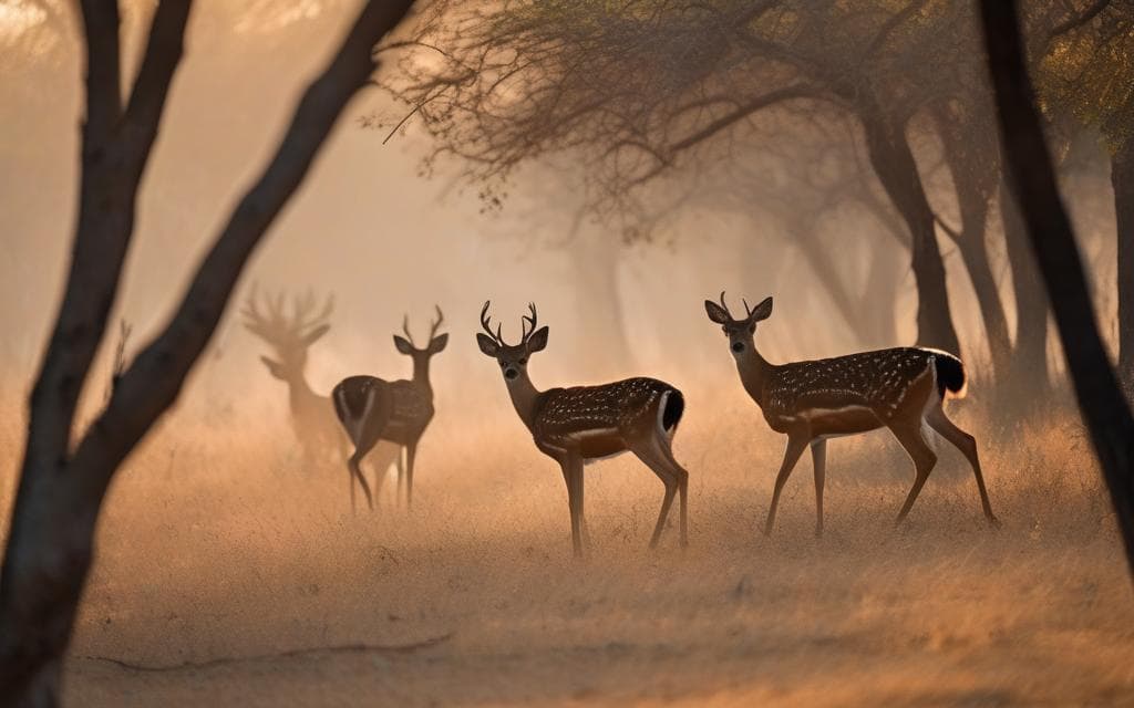 Representative AI illustration of Spotted deer