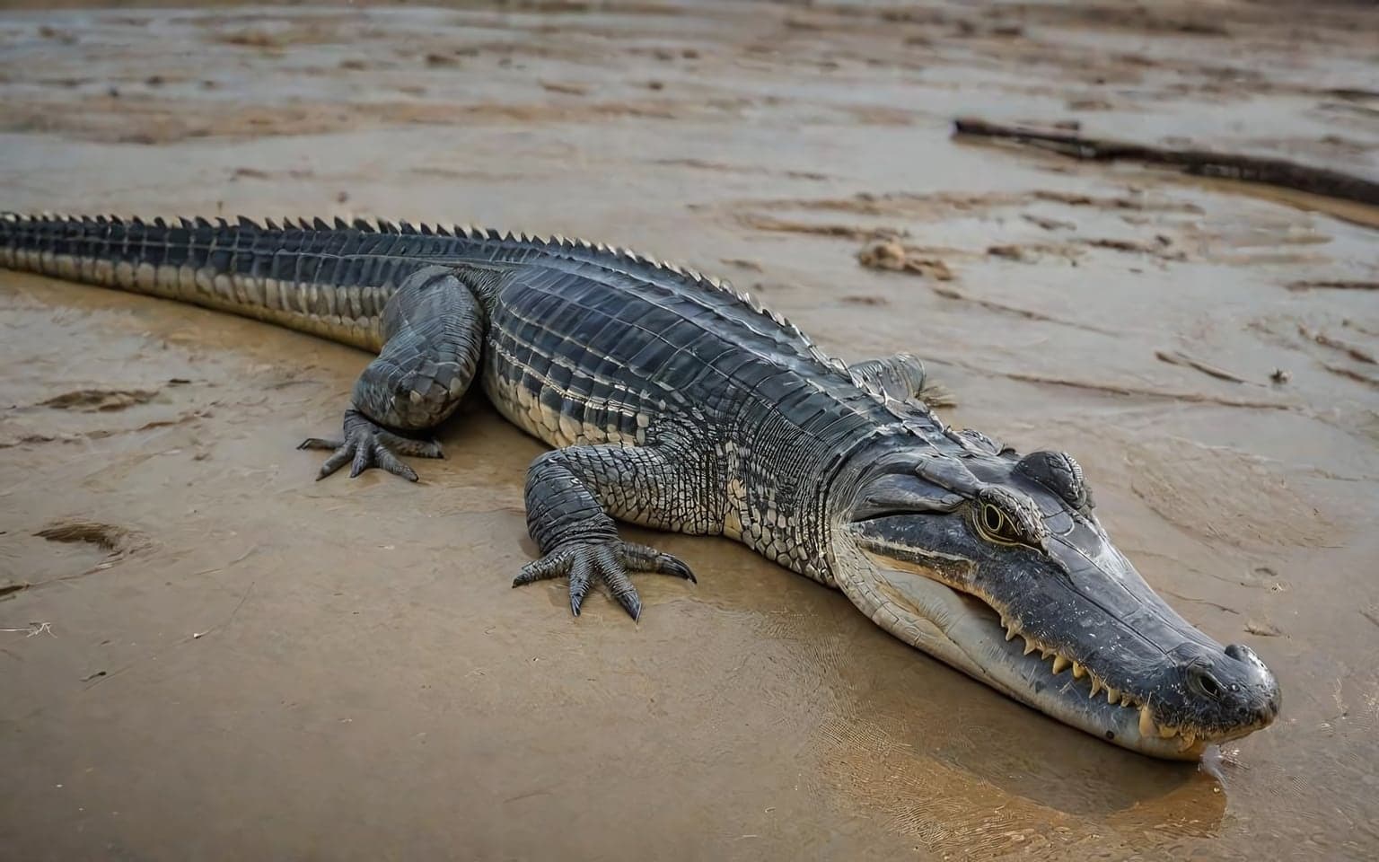 Representative AI illustration of Gharial
