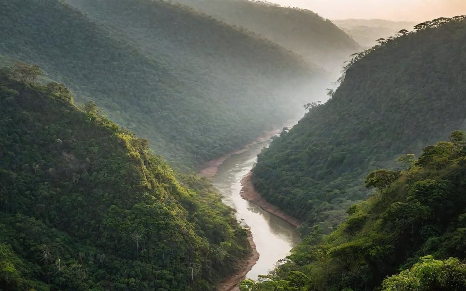 Representative AI illustration of River gorge