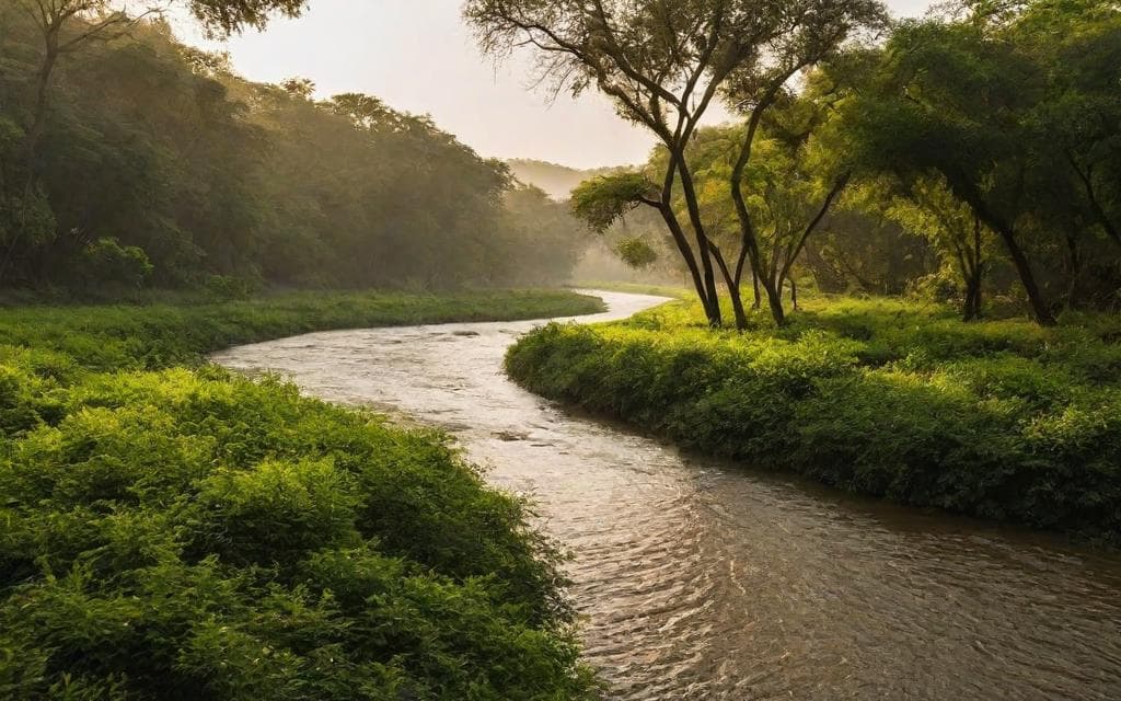 Representative AI illustration of Forest river